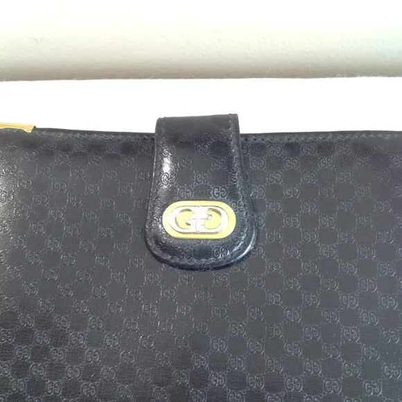 Fabulous Vintage Gucci GG Leather Monogram Clutch Wallet - Picture 4 of 12